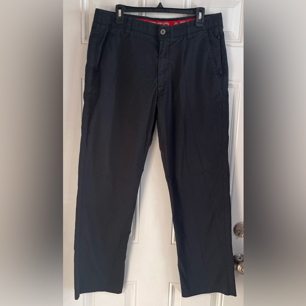 Under Armour Golf‎ Pants Mens 34x31 Black Matchplay Straight Leg Outdoor Stretch